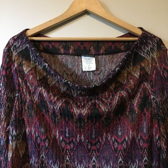 Canadian Clientele Retro Psychedelic Knit Wrap Over Top - Picture 3 of 15